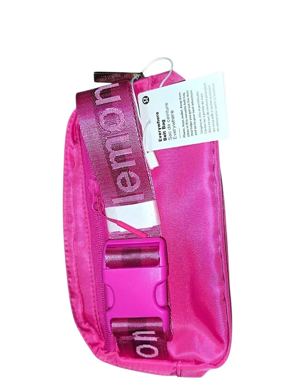 Lululemon Everywhere Belt Bag Sonic Pink Wordmark Strap New with Tags