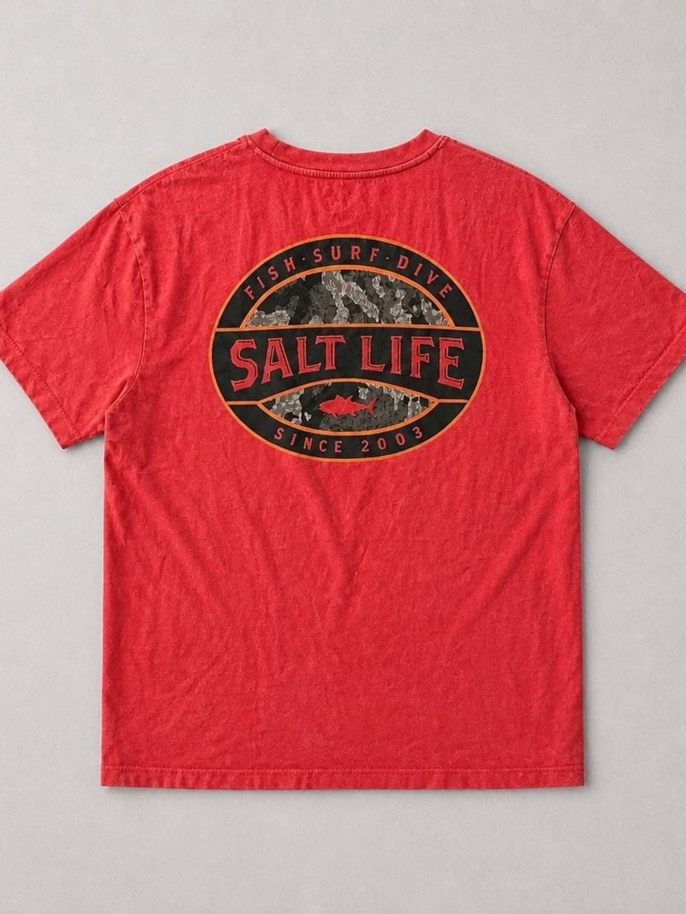 Salt Life Washed Coral Logo Tee