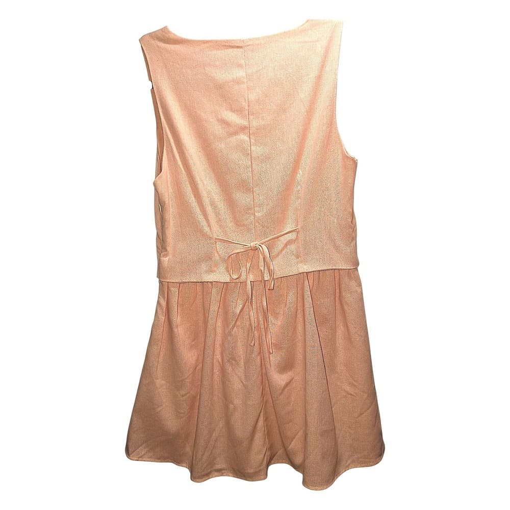 Paper Heart Peach Sleeveless Button Front Waistcoat Style Mini Dress XS