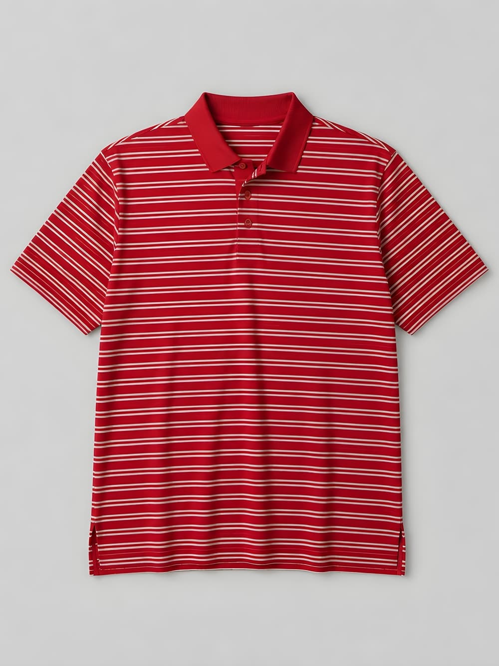 NFL Team Apparel Kansas City Chiefs Striped Golf Polo in the team' colors