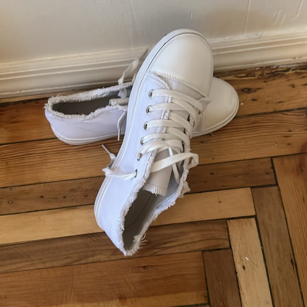 All white sneakers