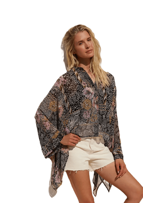 Sonoma Patchwork Print Blouse