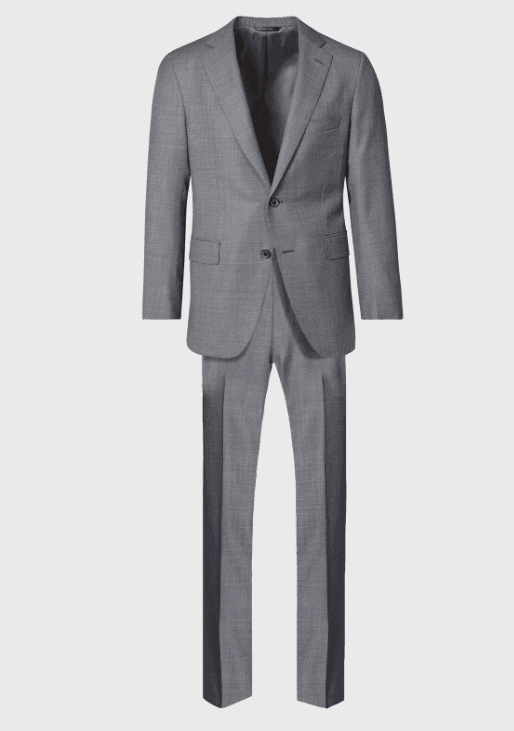 Burberry Black & White Nailshead Wool Single Breasted Suit