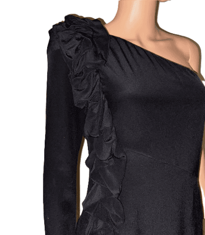 Robert Rodriguez One Shoulder Ruffle Cocktail Dress