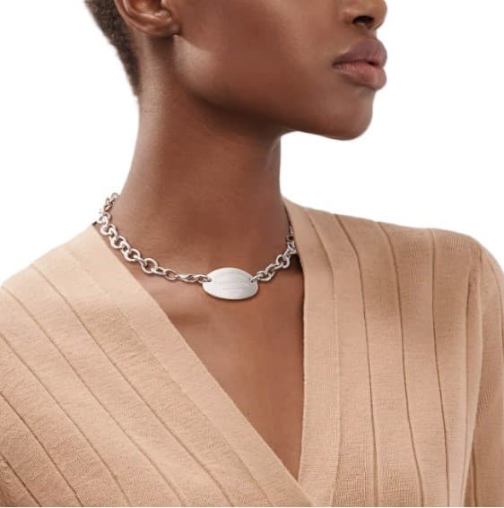 Tiffany Oval Tag Necklace