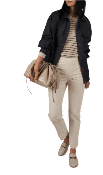 Brunello Cucinelli Beige Cotton Side Zip Pants