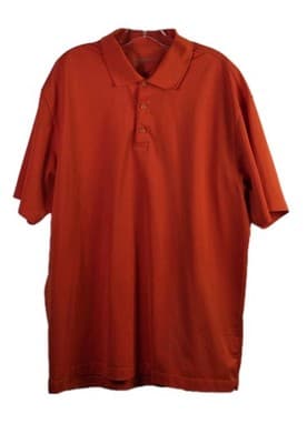 Nike Dri Fit Mens XL Orange Golf Performance Stretch Short Sleeve Polo Shirt