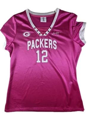 Team Apparel Women's Pink Green Bay Packers Aron Rogers Jersey