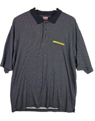 Nike Dri-Fit Men's Medium Black Striped Livestrong Polo Shirt