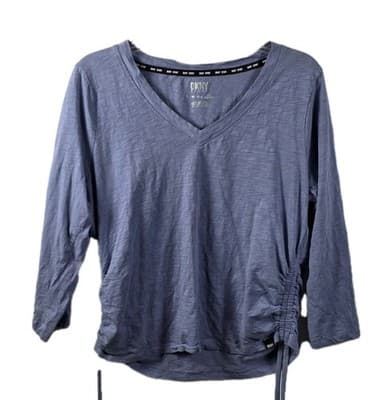 DKNY Women's XL Blue Long Sleeve Blouse
