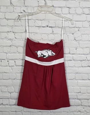Arkansas Razorbacks Medium Red Strapless Tube Top