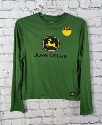 John Deere Green Boy's Green 14-16 Long Sleeve Shirt