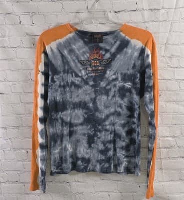 Vtg 2006 Bikes Blues & BBQ Bike Rally Women's XL Tye Dyed/Rhinestone Shirt