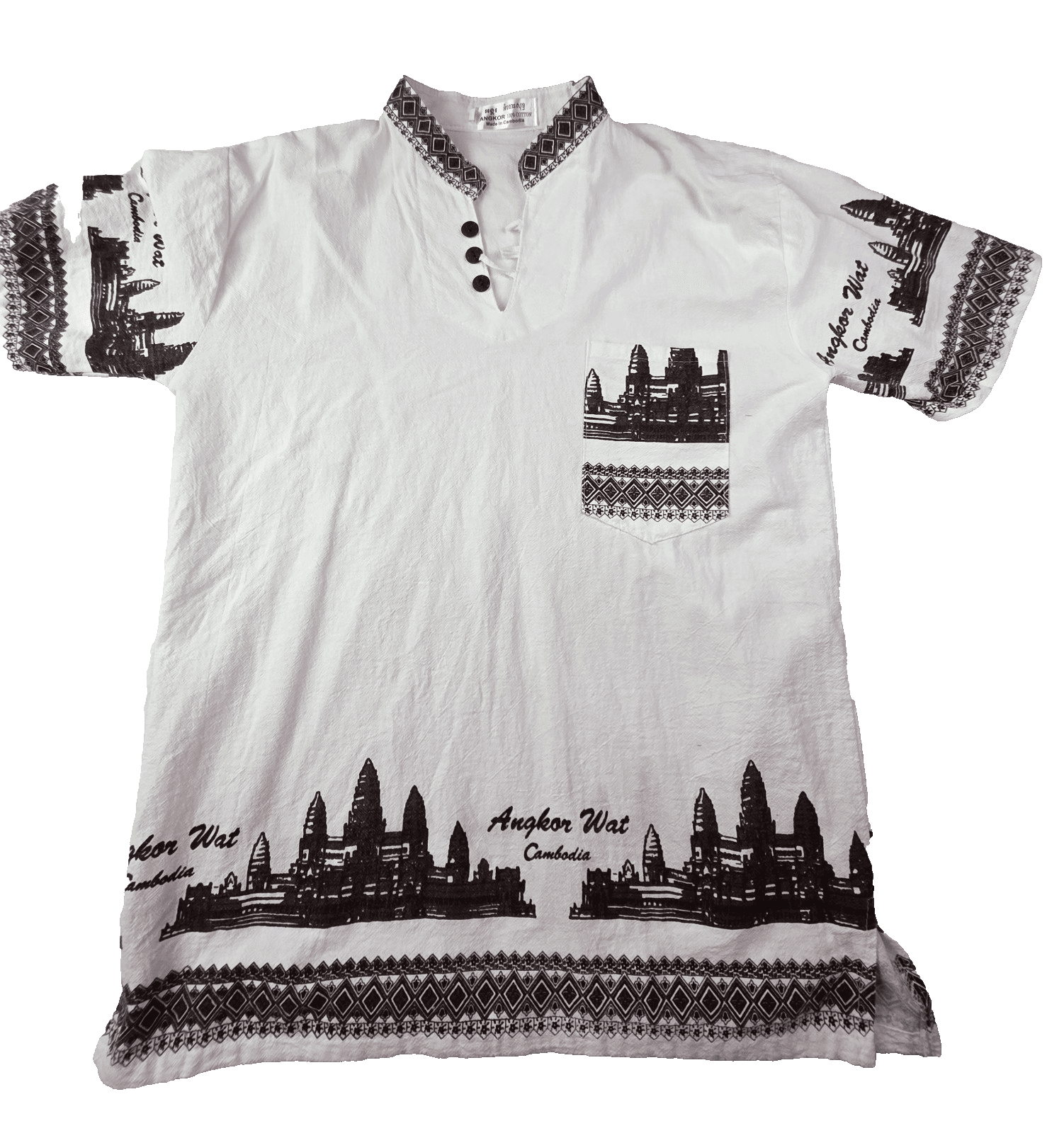 Angkor Men's XL Camobia Kingdom of Wonder Cotton Graphic Shirt
