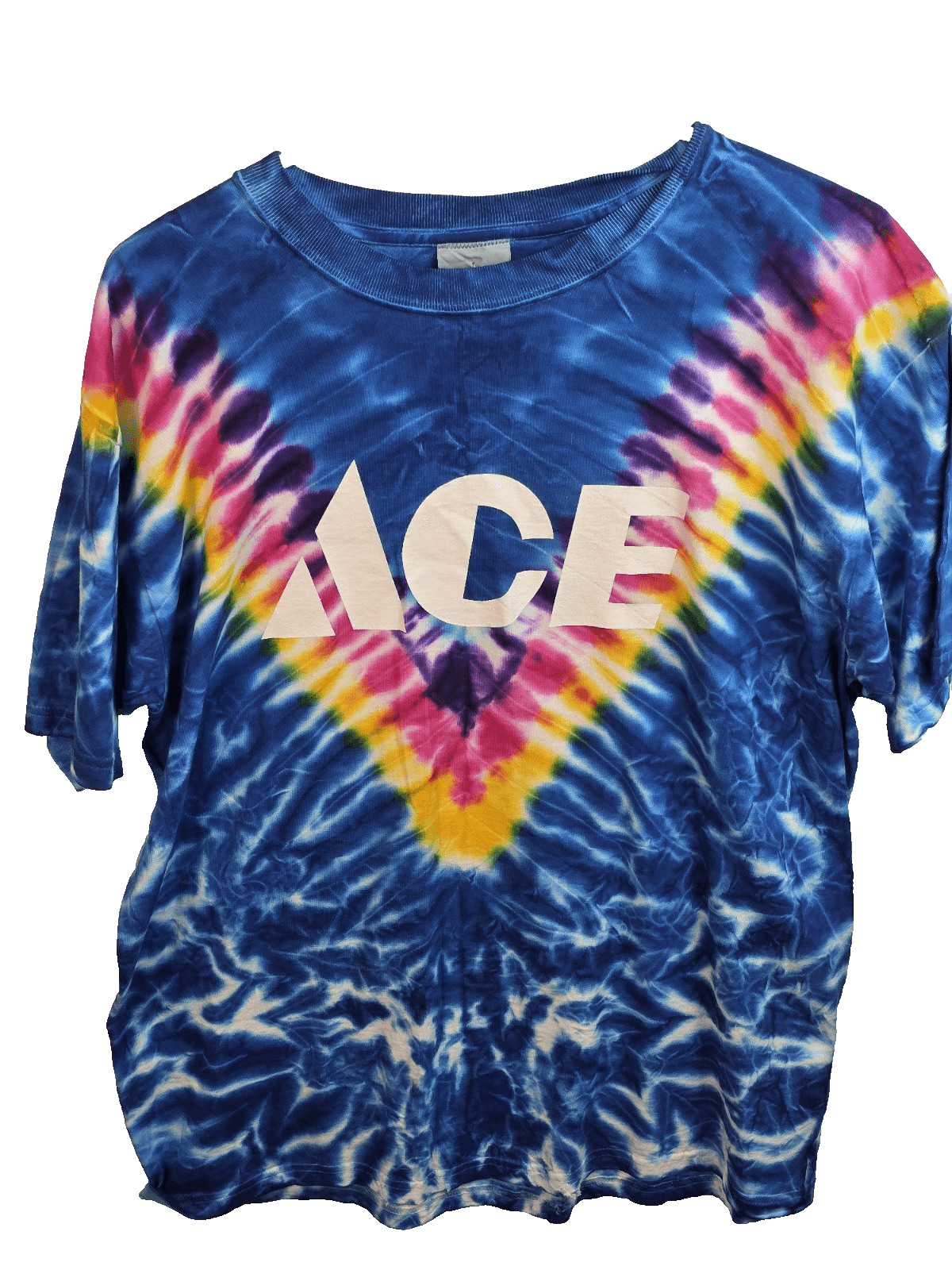 Vintage AceHardware Large Tie Dyed Short Sleeve T-Shirt