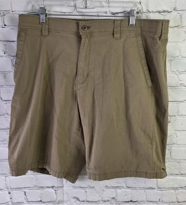 Weatherproof Men's 38 Khaki Flat Front Chino Shorts