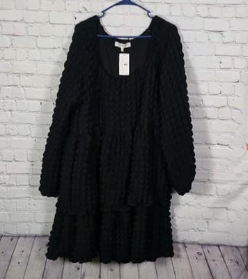 Simply Southern Women's XXL Black Bubble Dress NWT