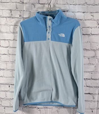 The Northface Glacier Youth XL 1/4 Zip Blue Long Sleeve Fleece Pullover