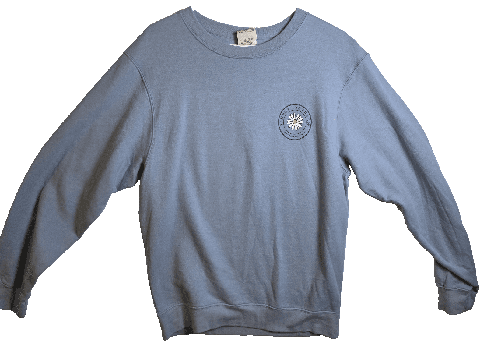 Simply Southern Women's Medium Blue Long SleeveSweatshirt