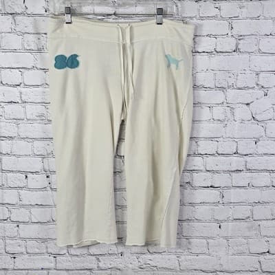 Vtg Victorias Secret Pink Women's Medium Cropped Capri Lounge Pants