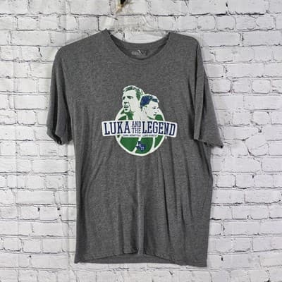 Luka Doncic - And The Legend Men's XL Gray Dallas Mavericks T-Shirt
