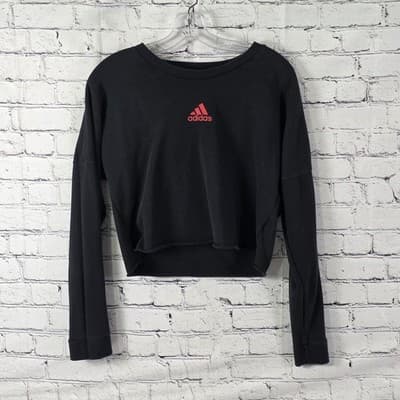 Adidas Women's XS LS Crop Top Sweatshirt