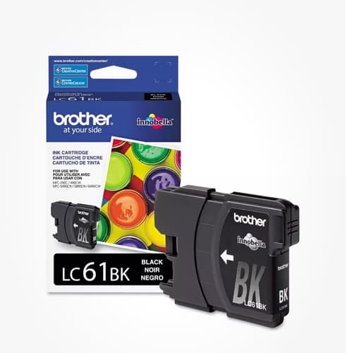2-PACK Brother LC61BK Innobella Standard-Yield Black Ink Cartridge New Ships Fas