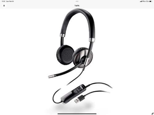 Plantronics Blackwire C720-M Wired Headsets - Retail Packaging - Black