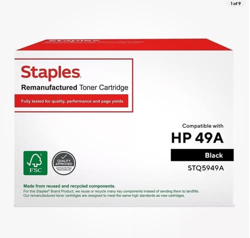 Staples Toner Cartridge Replacement for HP 49A (Black) 791337