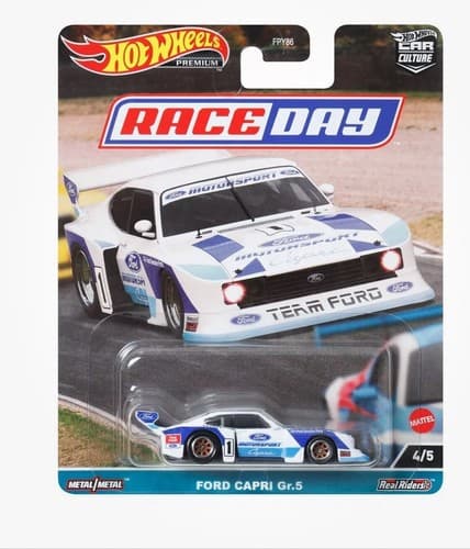 Hot Wheels Premium 2023 Race Day 4/5 Ford Capri Gr.5 Brand New Ships Fast