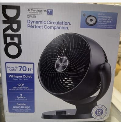Dreo Air Circulator Fan CF419, 70 ft Range, Whisper Quiet, Easy Clean