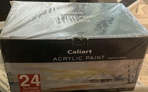 White Acrylic Paint 24 Titanium White Paint 59ml, 2oz