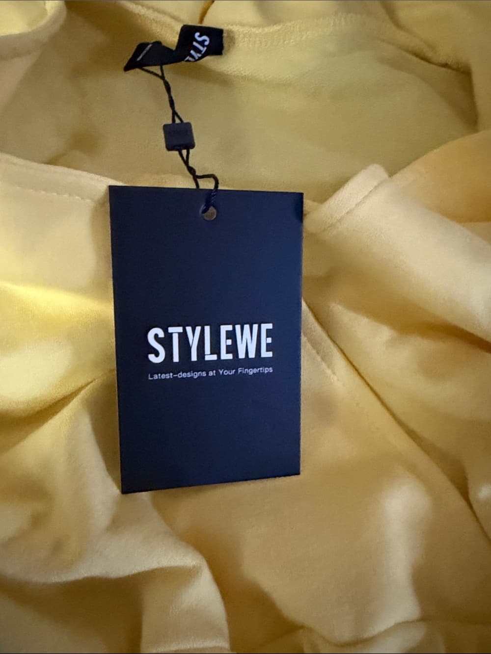 Stylewe Bright Yellow Cropped Hoodie and Skirt Set