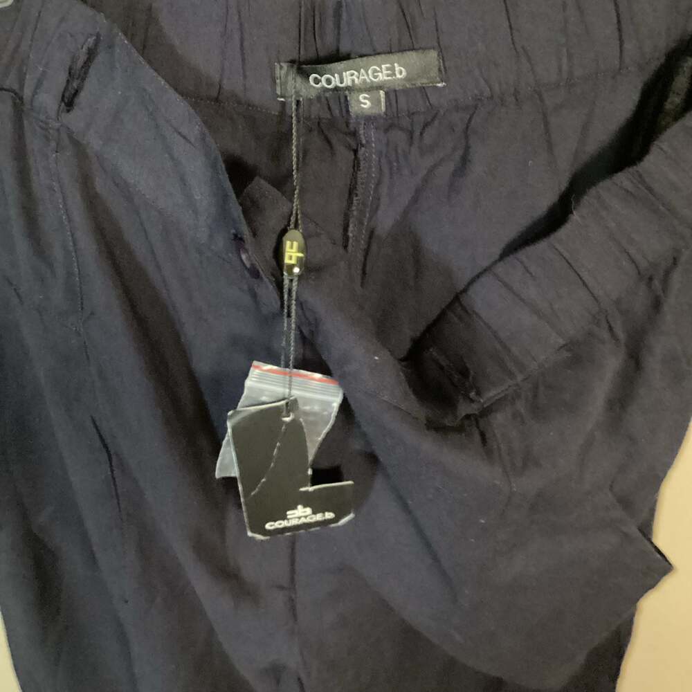COURAGE.b Navy Blue Casual Trousers Size S