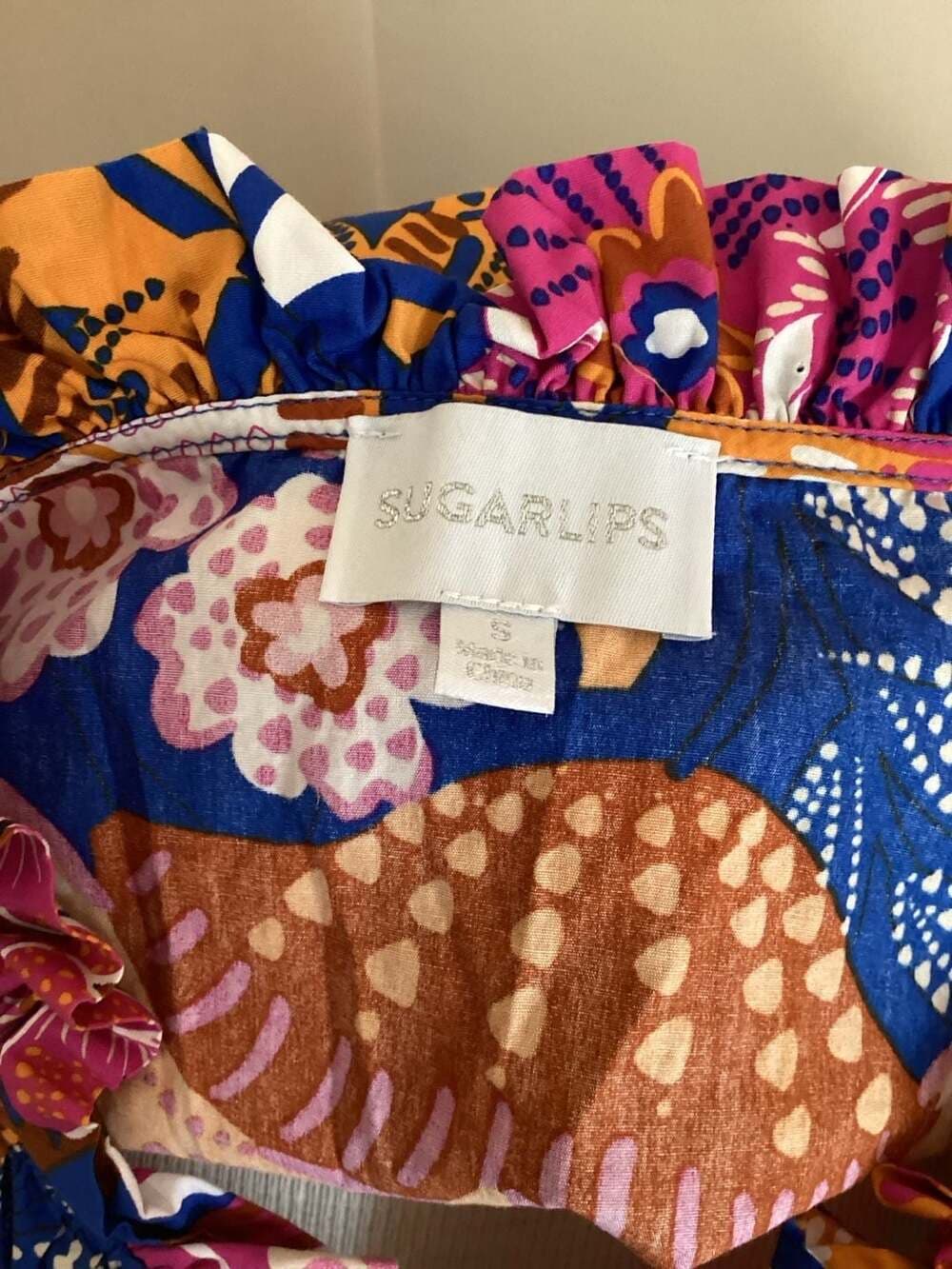 Sugarlips Floral Tiered Sleeveless Mini Dress Size S