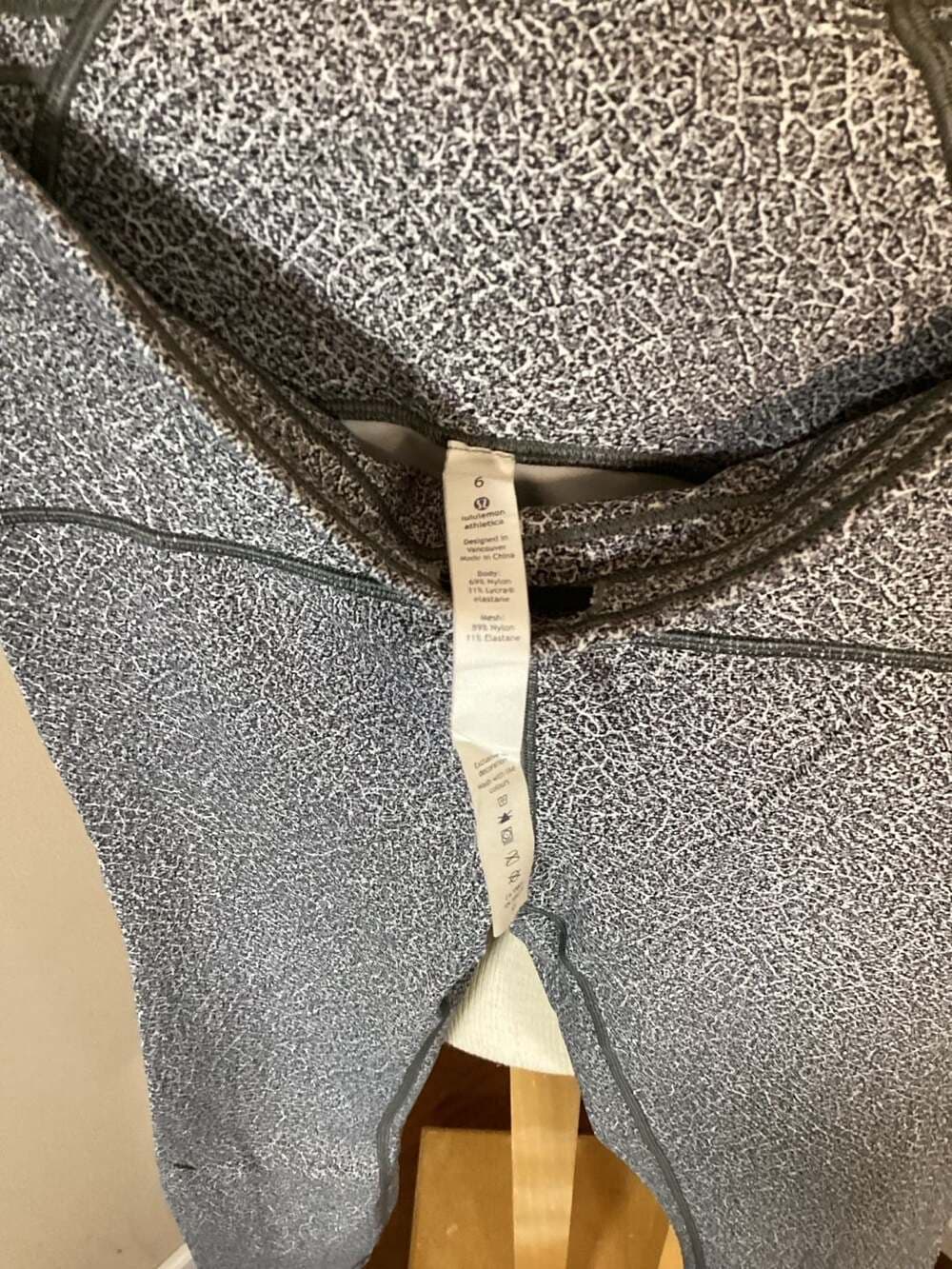 Lululemon Athletica Printed Mesh Panel Leggings Size 6