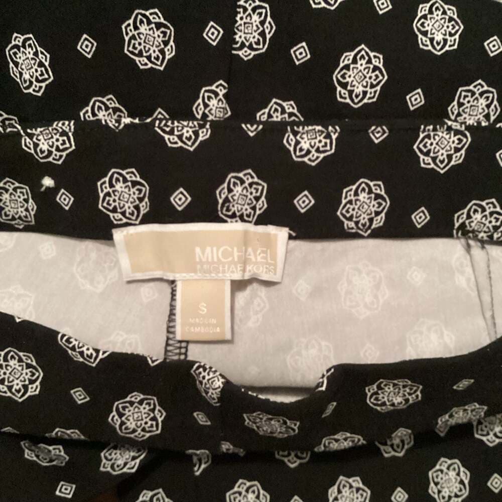 Michael Kors Women's Printed Slim Leg Pants Size S