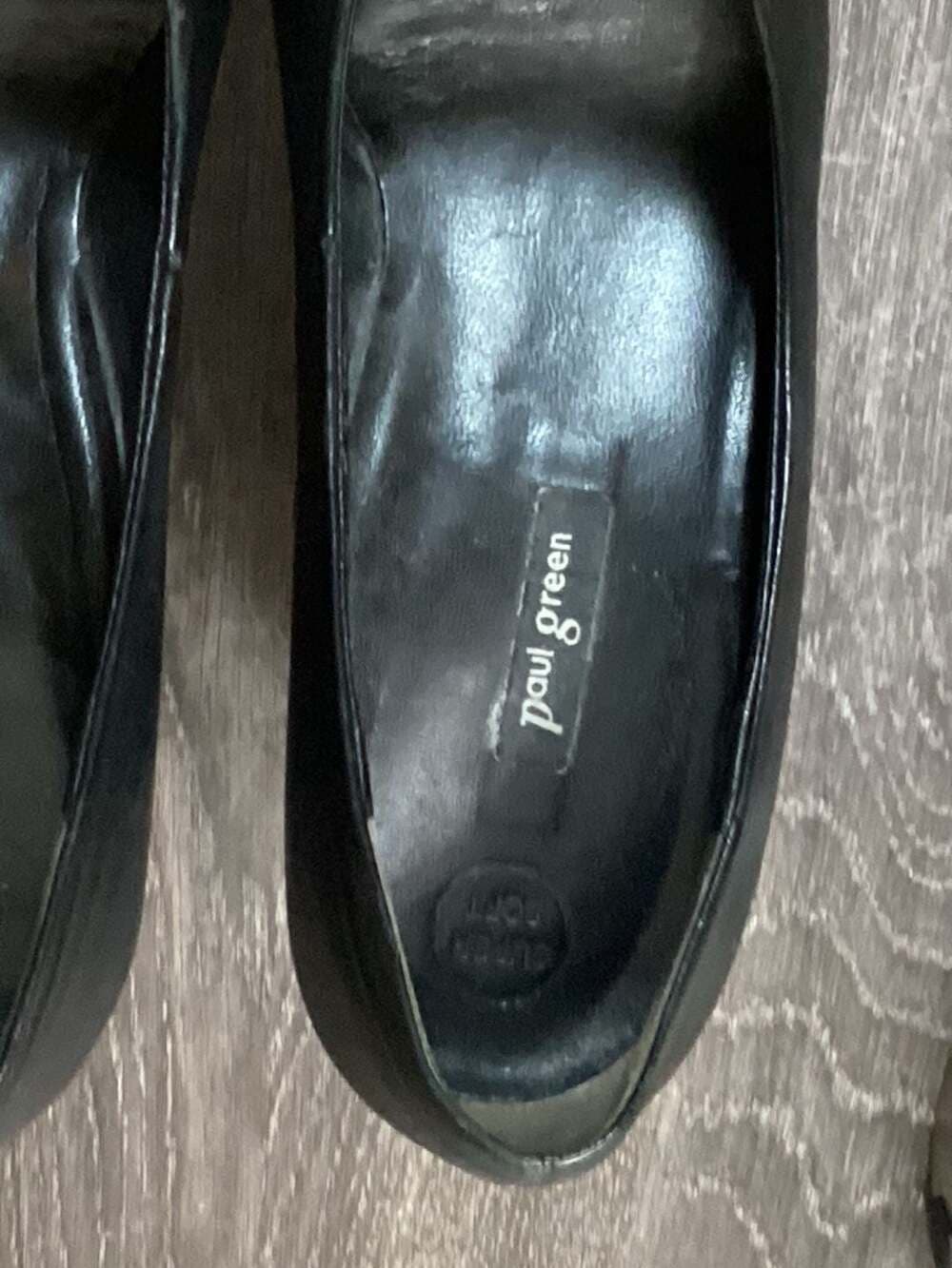 Paul Green Super Soft Black Leather Platform Block Heel Pumps Size 5.5