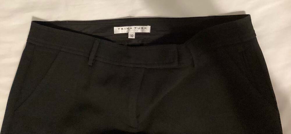 Trina Turk Black Slim-Leg Ankle Dress Pants Size 10