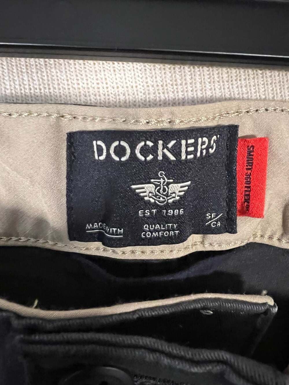 Dockers Smart 360 Flex Athletic Taper Fit Chino Pants Dark Grey Size 33