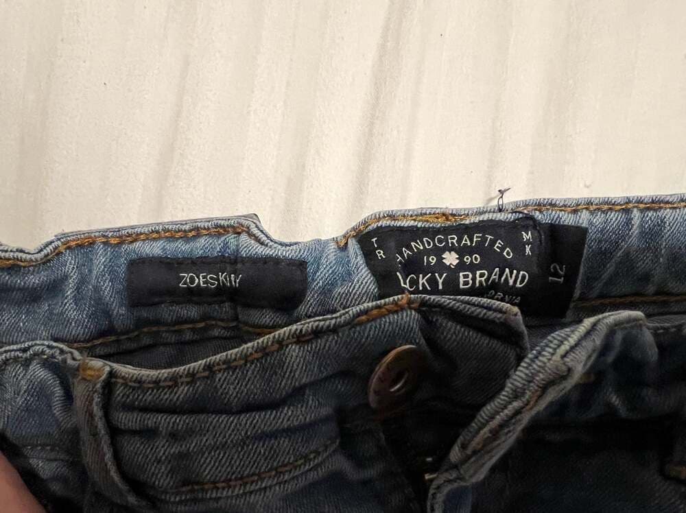 Lucky Brand Girl's Zoe Skinny Jeans Size 12 Mid-Wash Denim