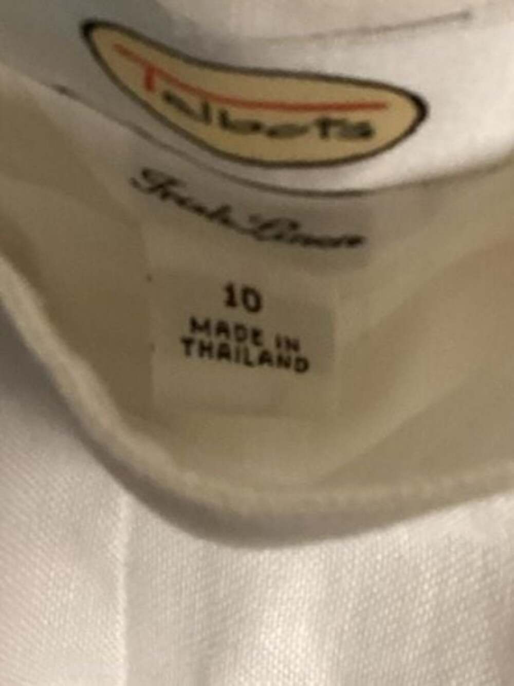 Talbots White Irish Linen Wide Leg Flat Front Trousers Size 10