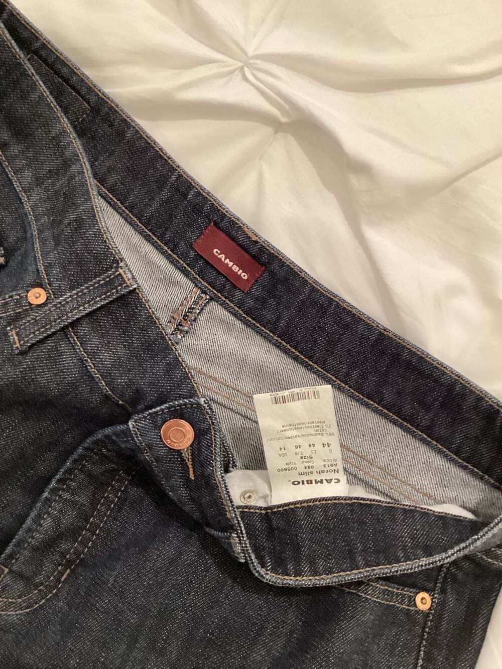 Cambio Norah Slim Dark Wash Stretch Denim Jeans