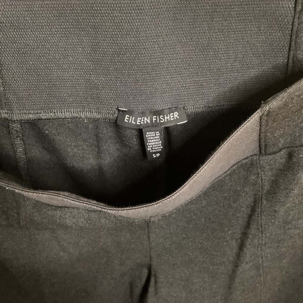 Eileen Fisher Washable Stretch Crepe Slim Ankle Pants in Graphite