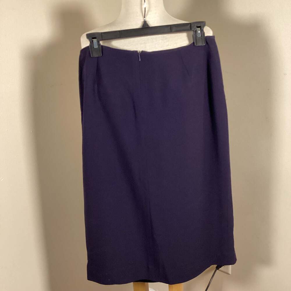 Carlisle Vintage Navy Blue Wool Blend Pencil Skirt Size 10