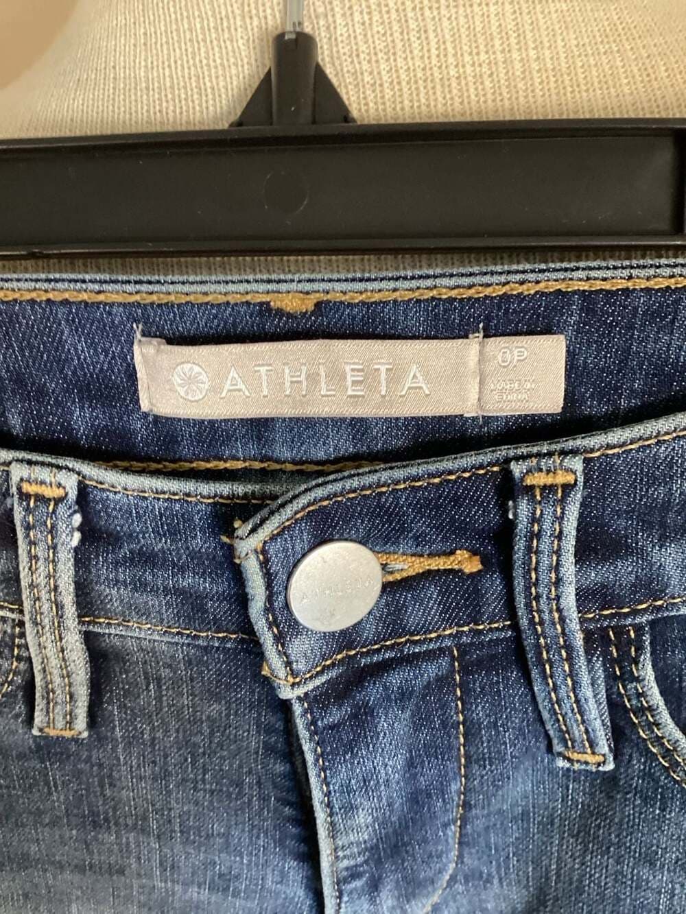 Athleta SCULPTEK Denim Skinny Jeans Medium Wash Blue Size 0P Petite