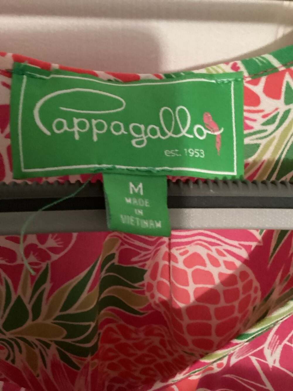 Cappagallo Pineapple Print Peplum Blouse Size M