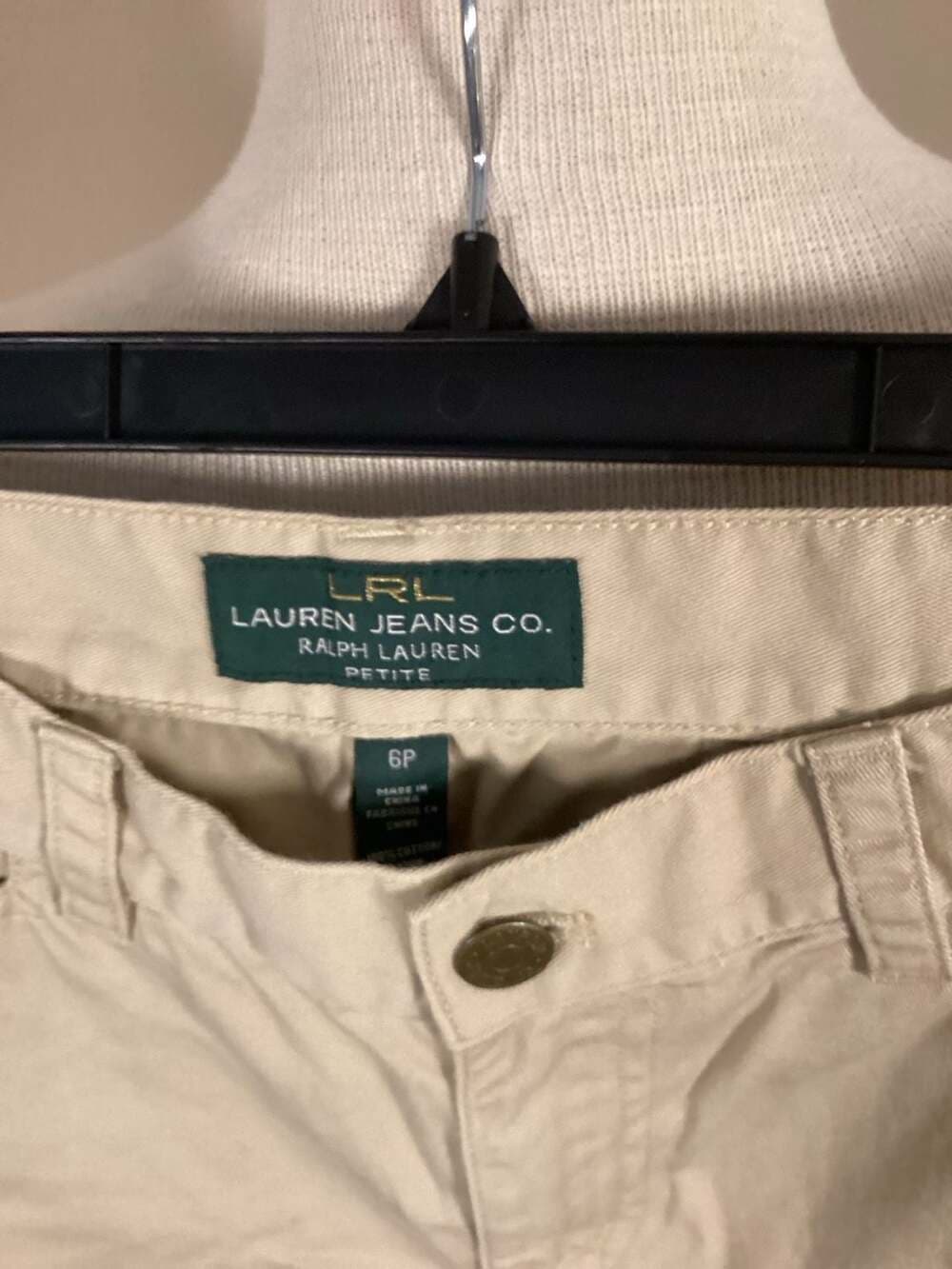 Lauren Jeans Co. Ralph Lauren Petite Khaki Mid-Calf Capri Pants Size 6P