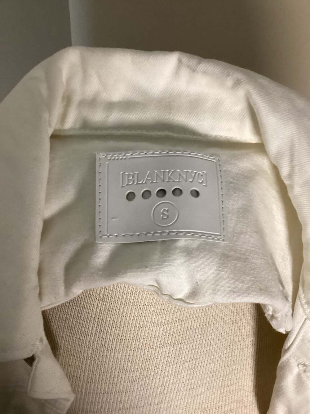 BLANKNYC White Distressed Denim Jacket Size S