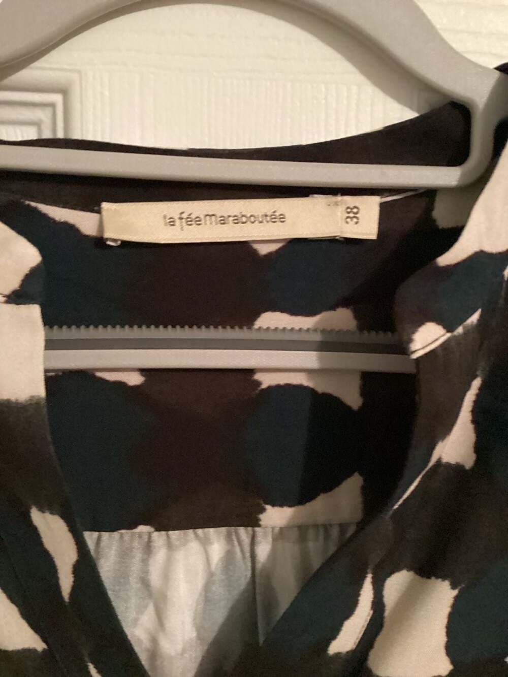 La Fée Maraboutée Geometric Print Long Sleeve Blouse Size 38